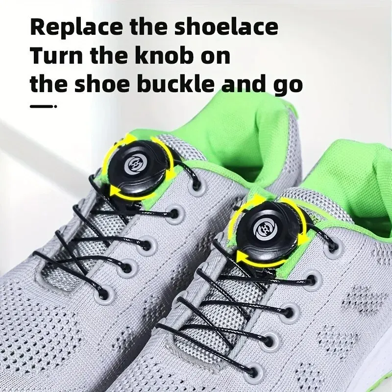 1pair Adjustable Automatic Buckle Rope Universal Kids/Adult Quick Stretching Lock Lazy Laces Sneaker No Tie ShoeLaces Shoe