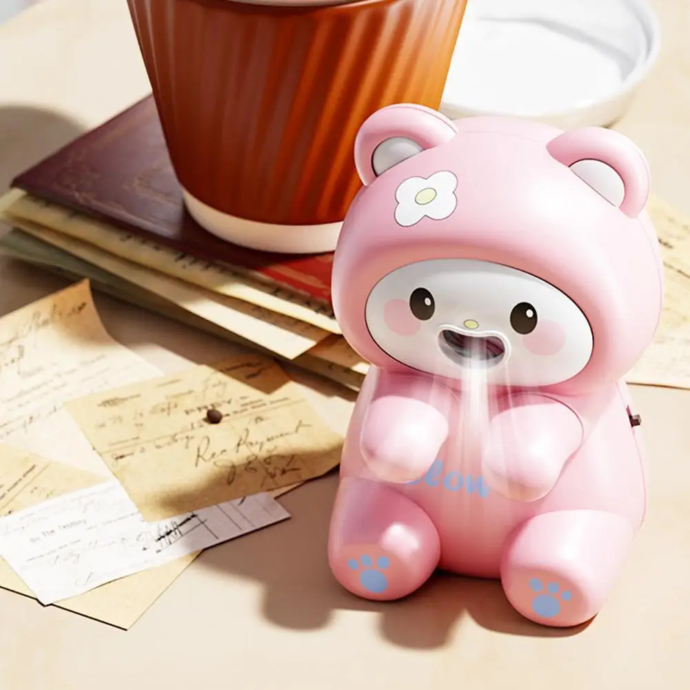 Mini Desk Blower Fan, Rechargeable USB Clip On Cooling Fan, Animal Portable Quiet Fan for Noodles Coffee Tea Hot Food and Drink view 4