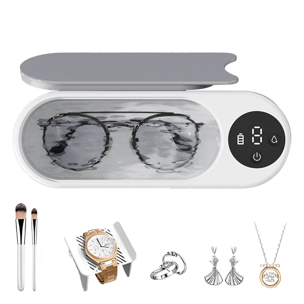 Ultrasonic Cleaner 45KHz Professional Jewelry Cleaner for Eyeglasses Rings Retainers Dentures Ultrasonic Machine One Key Start