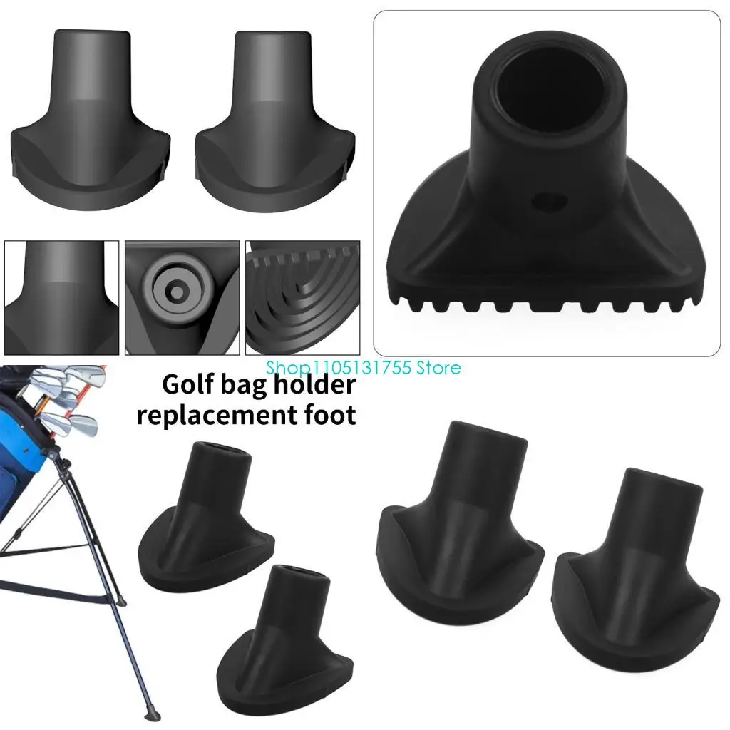 

K0EF 2Pcs Golf Bag Foot Pad Nonslip Rubber Balance Feet Replacement Golf Bag Base