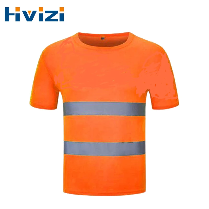 Men's Fluorescent Bright T Shirt Men/Women Sports Cycling Work Men's Shirt Safety Reflective Working T-shirt