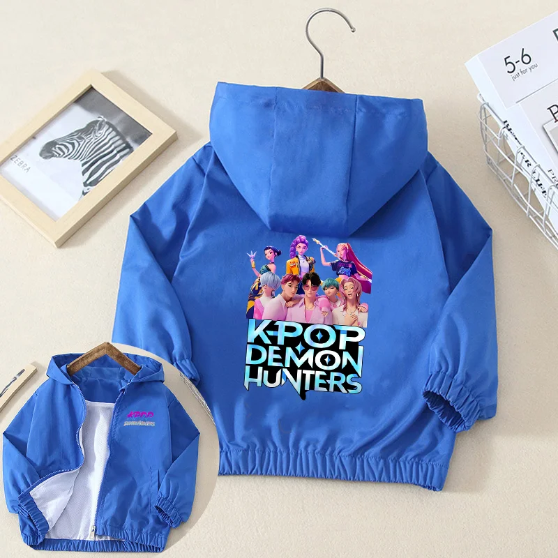 

KPop Охотники на демонов для мальчиков и девочек, милые пальто, модные тонкие куртки, куртка с графическим принтом в стиле аниме, весенне-осеннее пальто, подарки