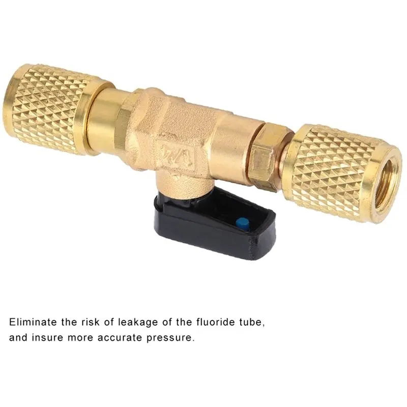 ABRN-Brass Refrigeration Ball Valve Adapter G1/4'' Ball Valve