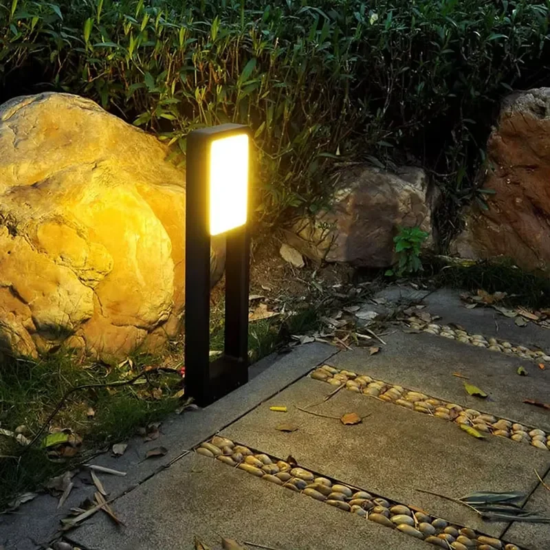 Outdoor In-Ground Landscape Bollard Light Concrete Led Path Lights Aluminium Thin Pathway Garden Lawn Lights