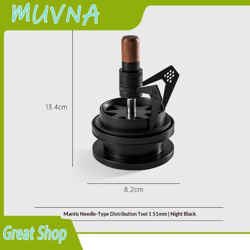 

В наличии: Инструмент для распределения кофе Muvna Mantis WDT, 51/53/58 мм, для бариста, роторный, для эспрессо