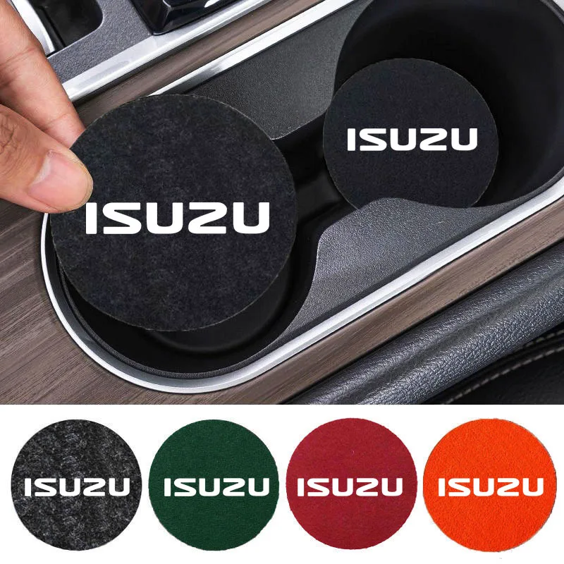 Car Dust-proof Felt mat Coasters for Isuzu D-MAX D MAX Dmax I II PANTHER ASCENDER 4X4 WFR VAN NFR ATV TROOPER car Accessories