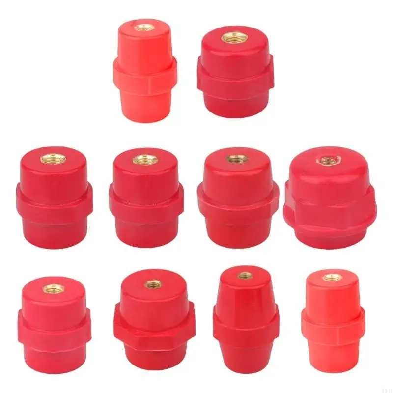 

10Pcs 8mm High Low Voltages Insulation Column High Strength Busbar Insulator Supporter Polyester Standoff Insulators B03E