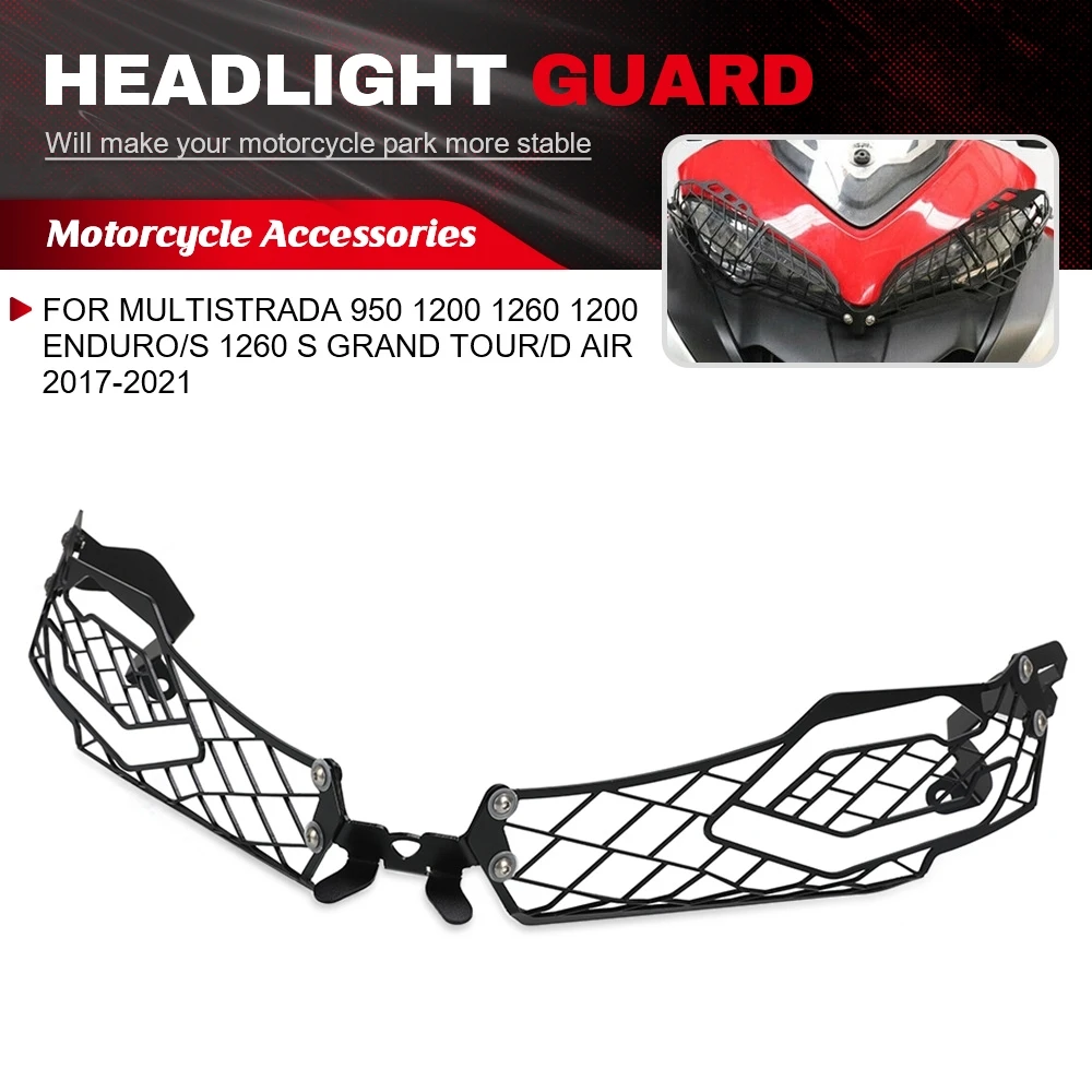 Motorcycle Headlight Protector Cover Grill For Ducati MULTISTRADA 950 1200 1260 1200 ENDURO/S 1260 S GRAND TOUR/D AIR 2017-2021