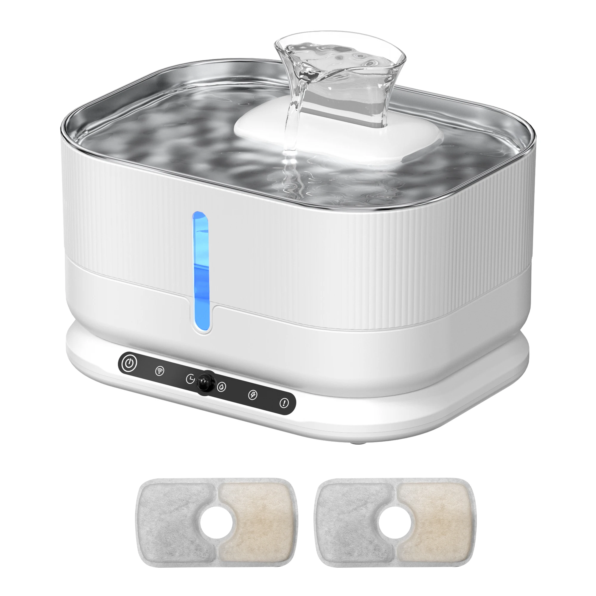 Fuente de agua inalámbrica para gatos, dispensador de agua inalámbrico recargable de 3,5 l y 8000 mAh, dispensador de agua y electricidad separado, fuente de agua potable automática segura con circulación automática para gatos y perros pequeños