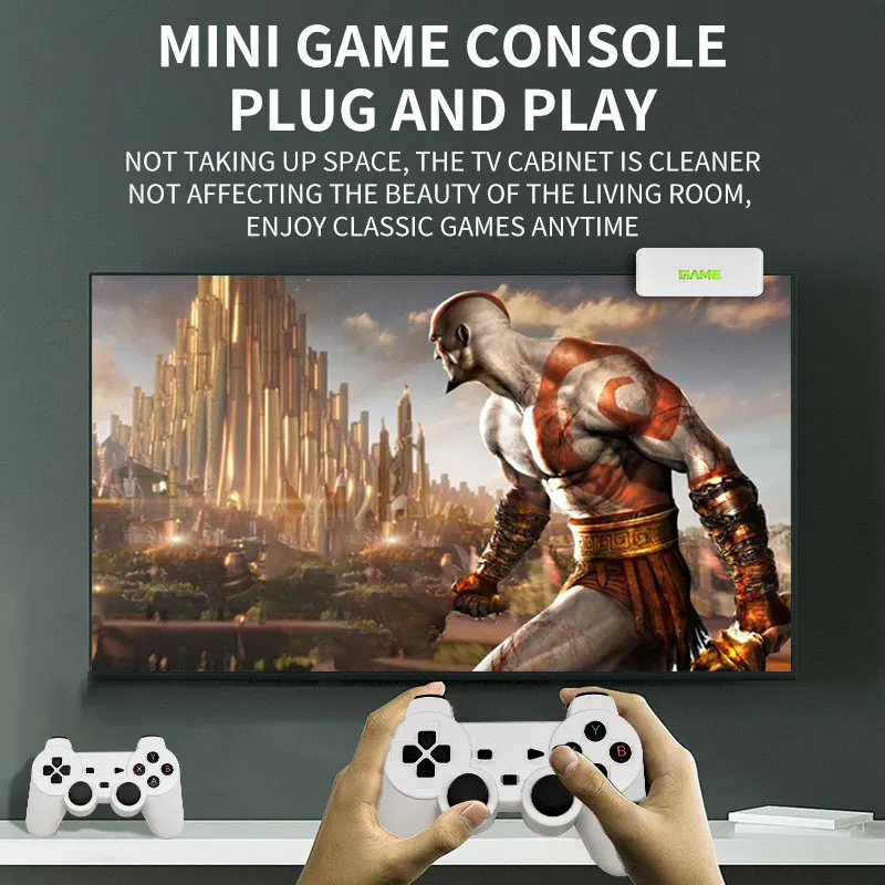 Coopreme X7 128G 256G Linux System Y7 4K Video Game Console LPDDR4 2GB TV Box Wireless Controller Retro Game 10000+ Support PSP