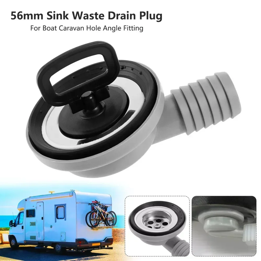 RV Camper Accessories Stainless Steel Drain Strainer and Sealing Cover 56mm 2.2\