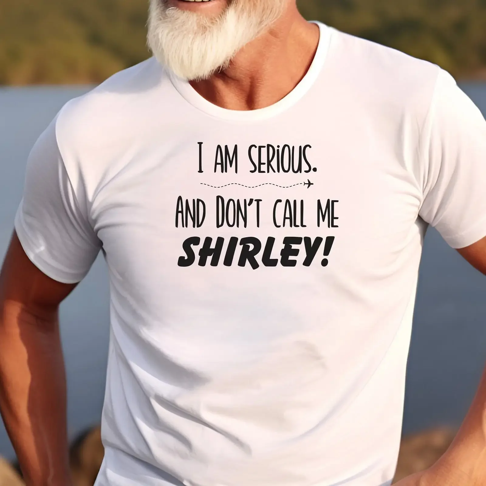 'I Am Serious And Don't Call Me Shirley' Funny Quote T shirt Vintage Classic Movie Humor For  vintage Washed graphic fashion