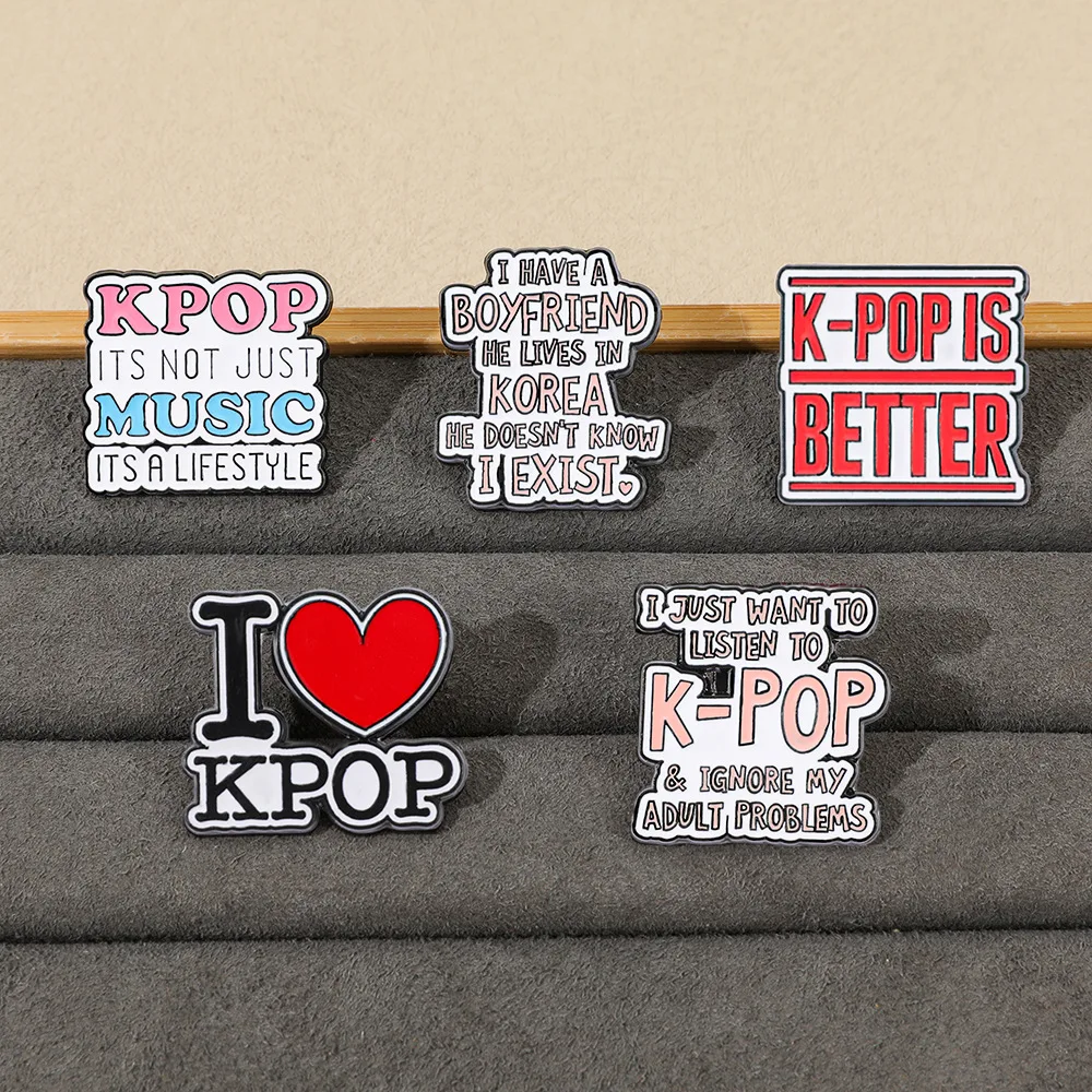 Music Is Not Just A Lifestyle Inspirational Language Creative English Brooch Clothing Accessories Metal Badge Brooch Wholesale