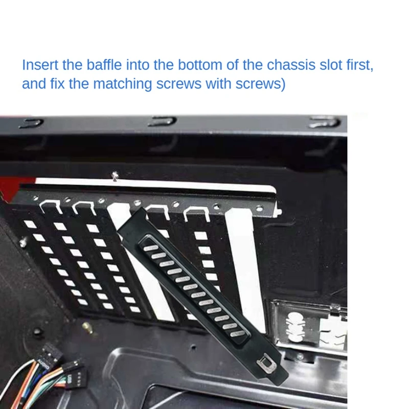 5Pcs PCI Slot Cover Cover Dust Filter Blanking Board Cooling Fan Dust Filter Ventilation PC Computer Case with Screws