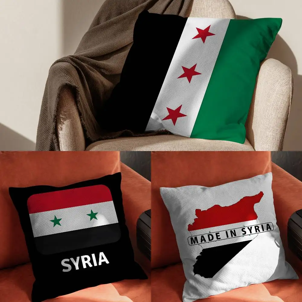 

Syrian Revolution Flag Pillow Case Pillowcase For Car Pillows 60x60 Cushions Luxury Double Sided Cover Home And Decoration Sof