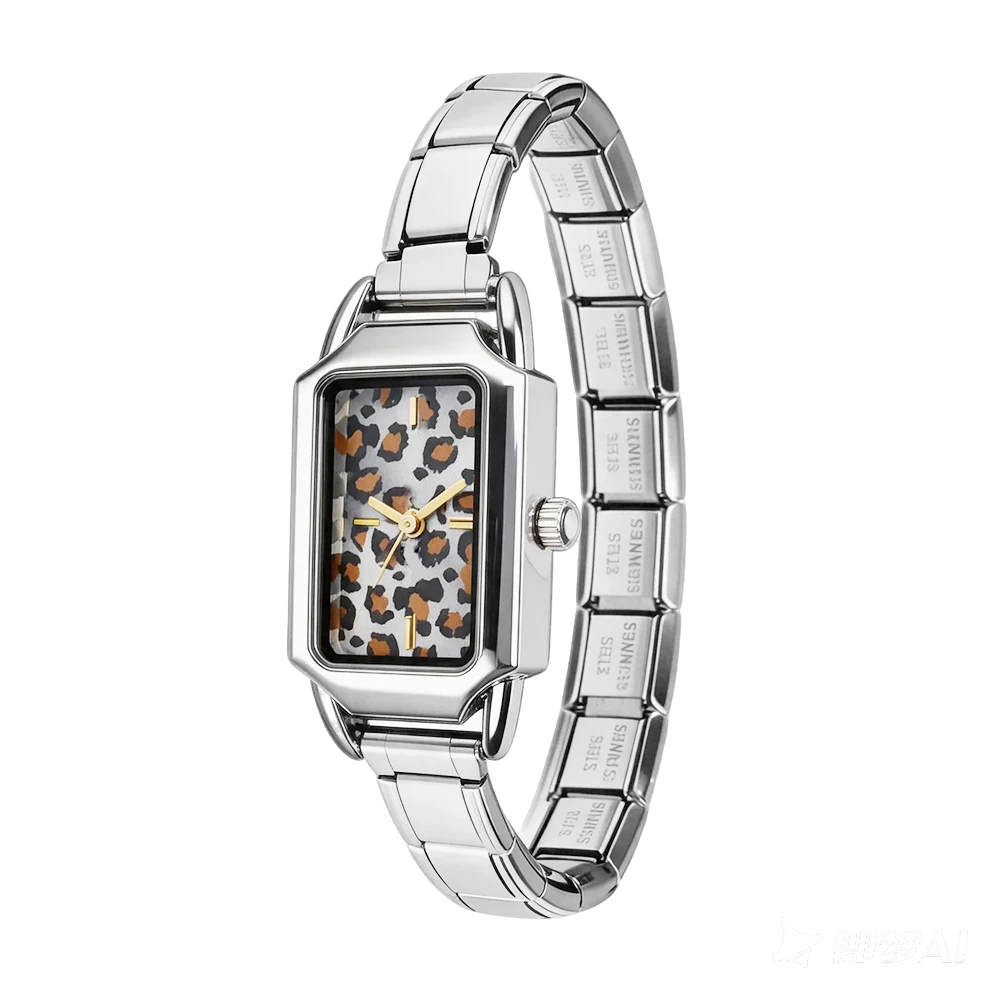 Fashion Women's Stainless Steel Oval Shiny Watch 9mm Fit Bracelet for Party Friend Wife Birthday DIY Jewelry Gifts