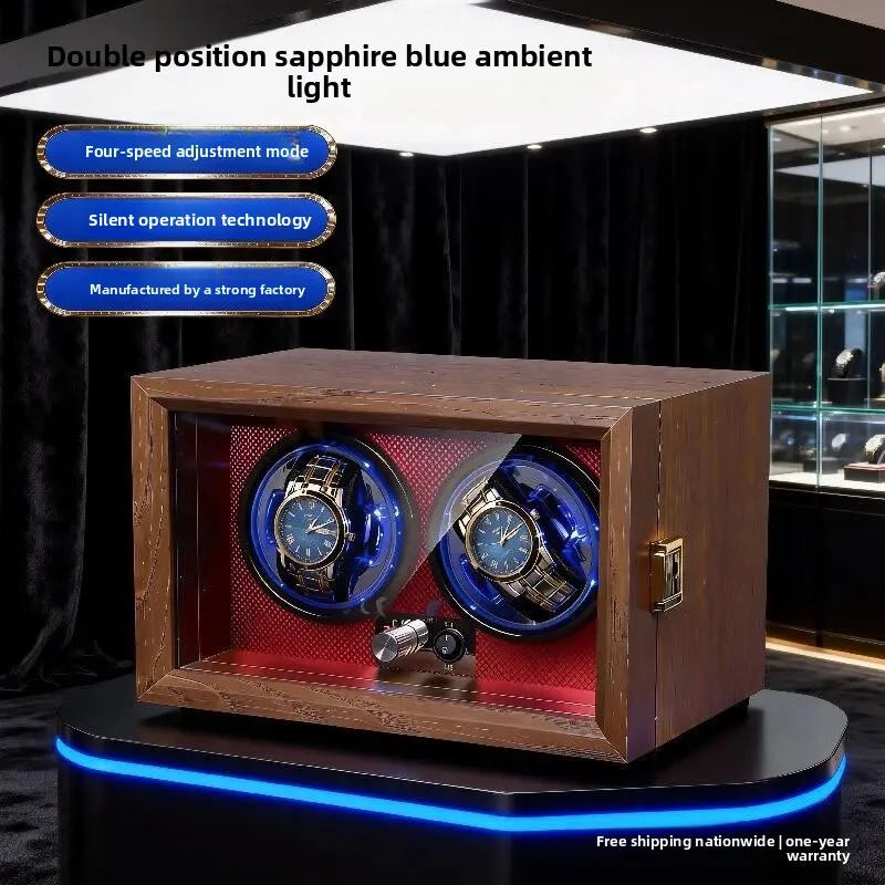 Wooden Automatic Watch Winder Quiet Motor Rotating Display Storage Box for Mechanical Watches Men Home Office Gift 시계 와인더