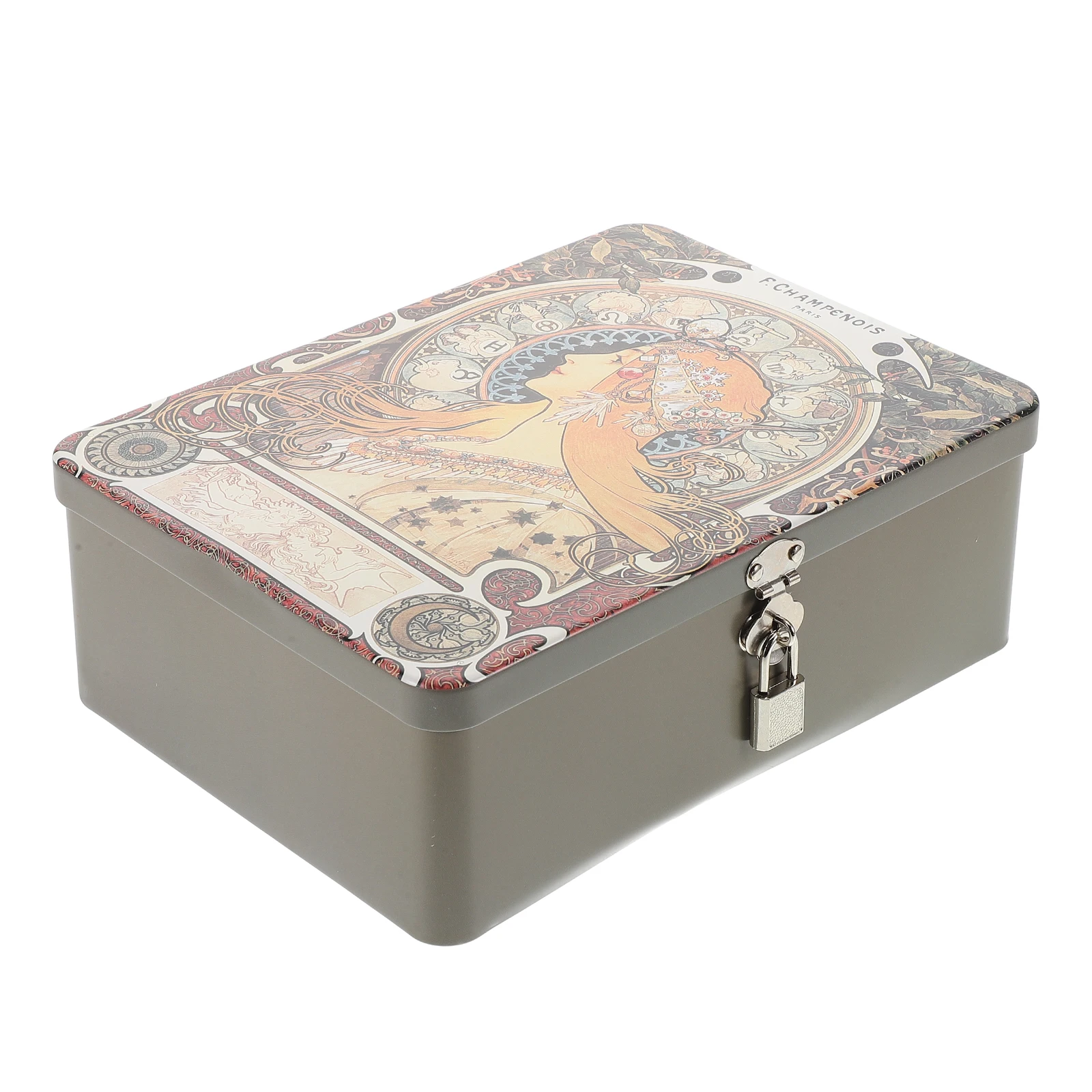 

Tinplate Box Tin Case Storage Container Candy Tins Wedding Small Gifts Jewelry Decorative Durable Practical Lightweight Simple
