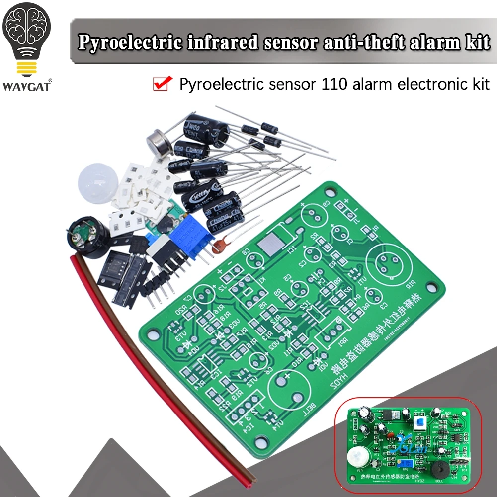 HC-SR501Human body sensing IR pyroelectric infrared sensor anti-theft alarm electronic kit students electronic principle study
