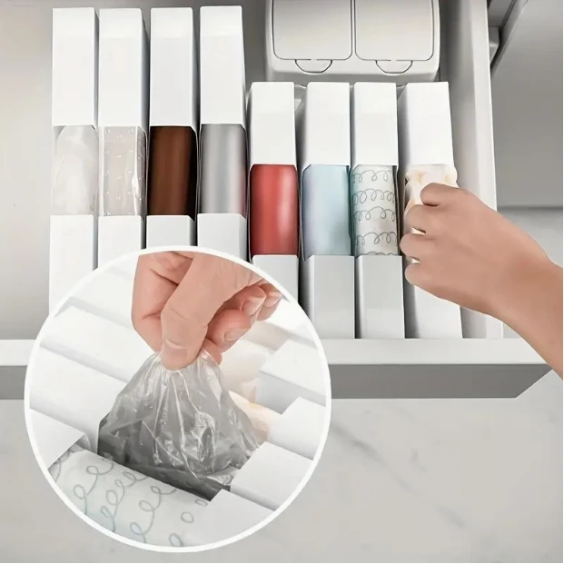 1PC Folding Storage Box Kitchen Fresh-Keeping Bag Garbage Bag Storage Box Big/Small Disposable Gloves Plastic Bag Sorting Box