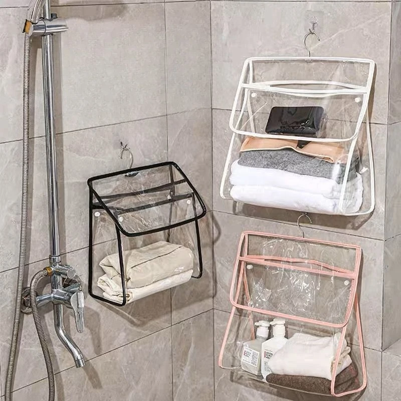 

Dormitory Shower Bag Waterproof Hanging Bathroom Organizer for Clean Clothes A Handy Hanging Storage Bag for Phones and Clothing