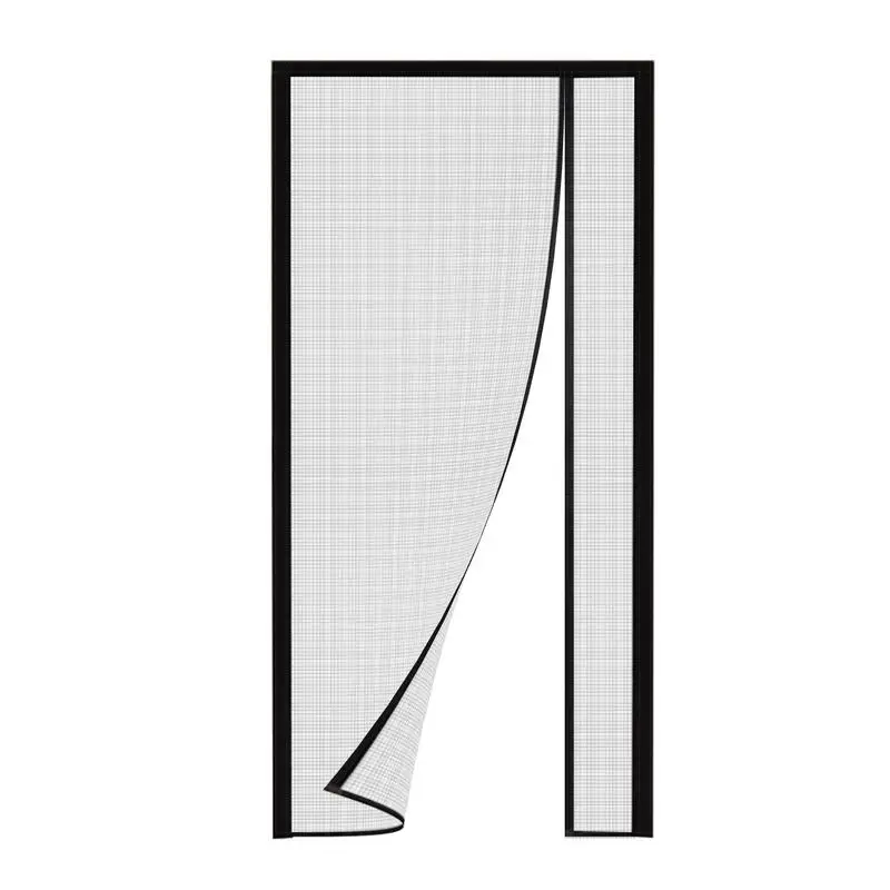 Screen Door Mesh Fly Screen Heavy Duty Door Mesh Self Magnetic Closure Magnet Door Screen Hands-Free Mesh Removable Fly Door