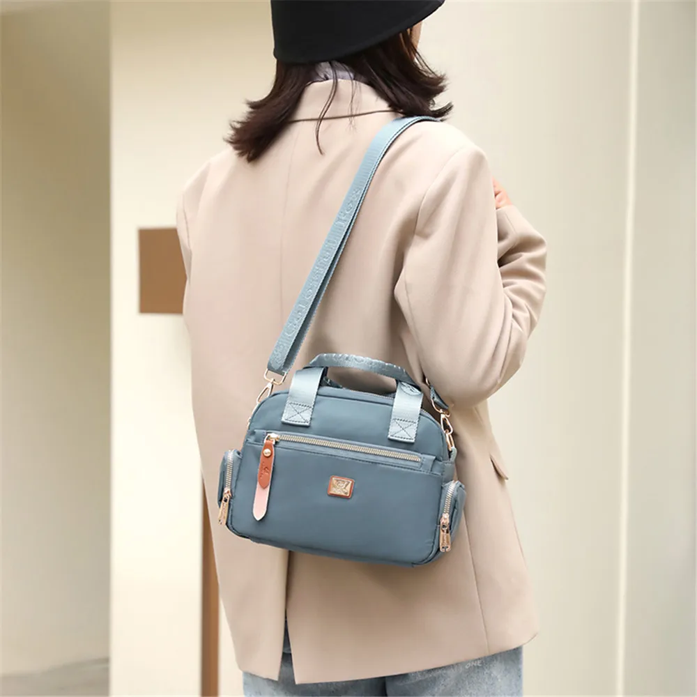 Women Casual Bolsos Messenger Bag Waterproof Nylon Shoulder Bag Large Capacity Mom Handbags Tote Crossbody Pack Sac A Main Purse