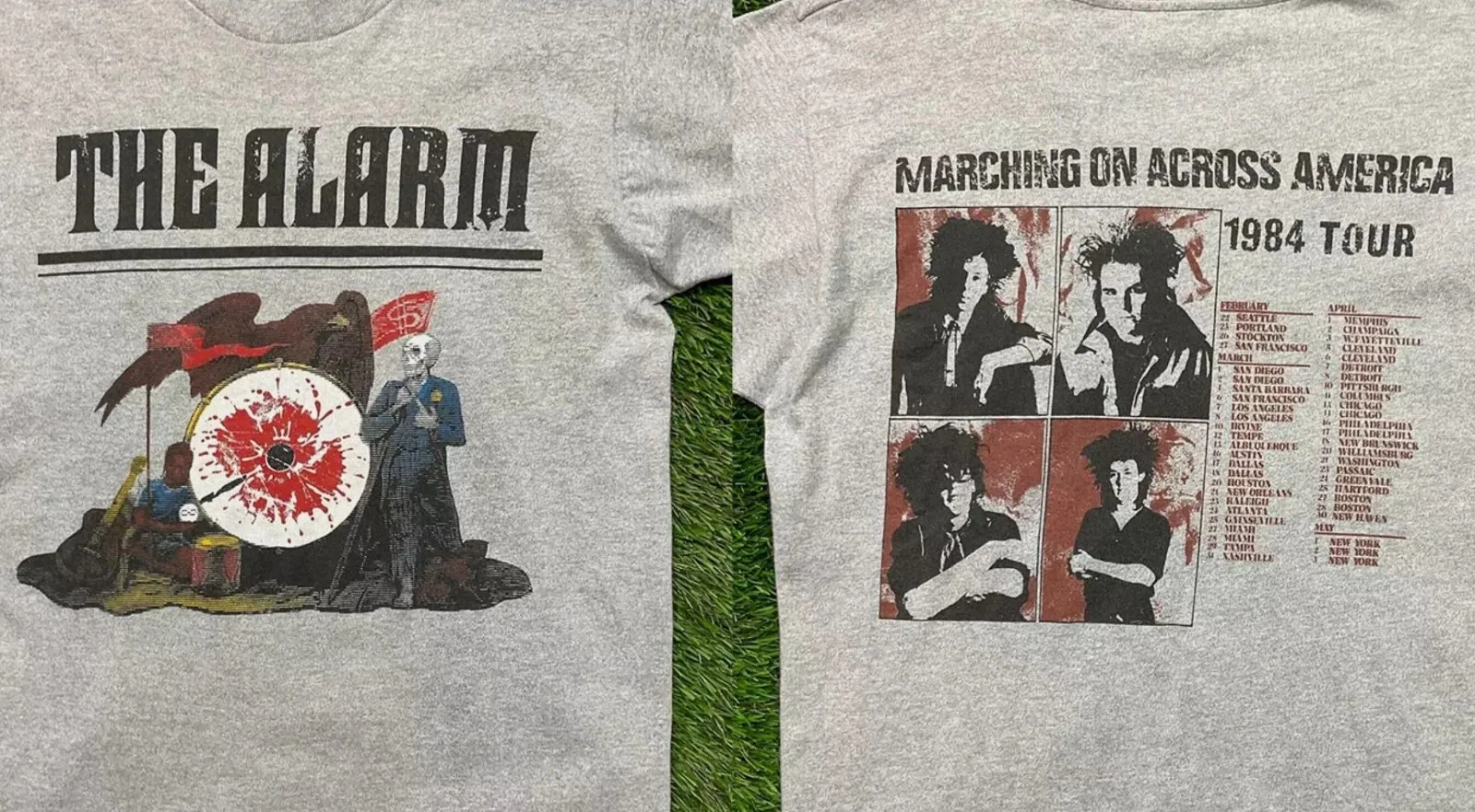 VTG THE ALARM band Tour Heavy Cotton Sport Grey T Shirt S-5XL EN711