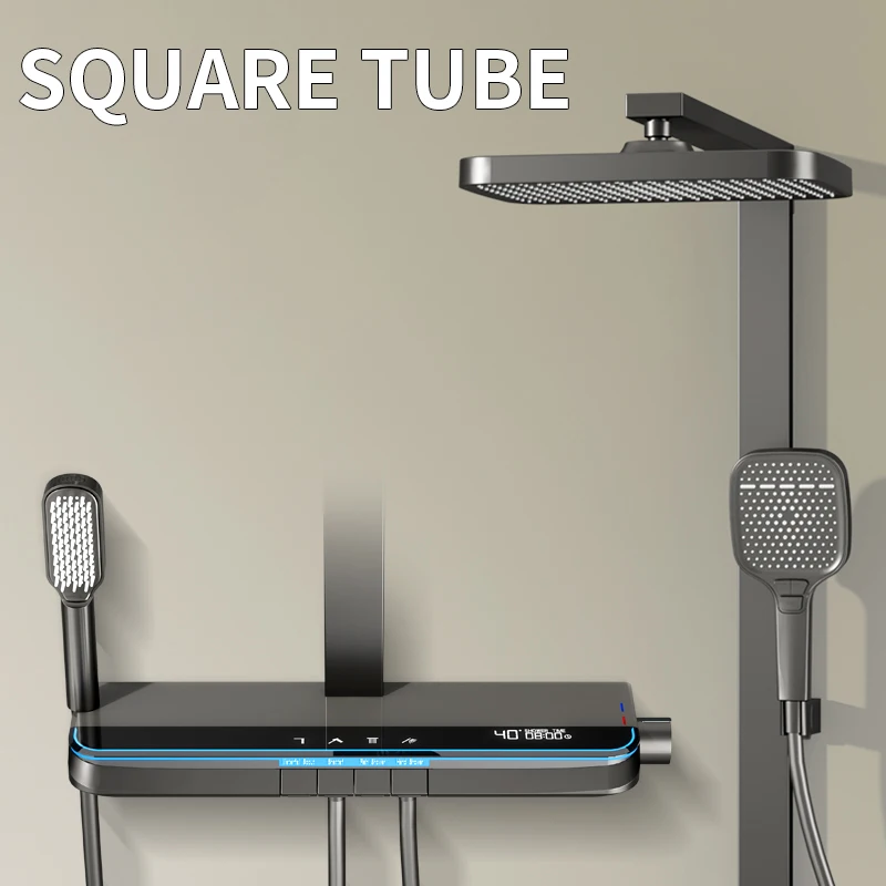 ชุดฝักบัวอาบน้ำ, ฝักบัวอาบน้ำในครัวเรือน, หัวฝักบัวอาบน้ำอุณหภูมิคงที่แบบดิจิตอลสำหรับห้องน้ำ