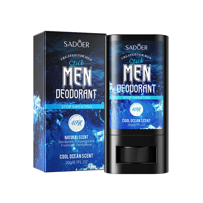 SADOER Men\'s Anti Sweating Cream Stick Deodorizing Fast Drying Retain Scent Refreshing Body Wrist Odor Anti Sweat Creams for Men