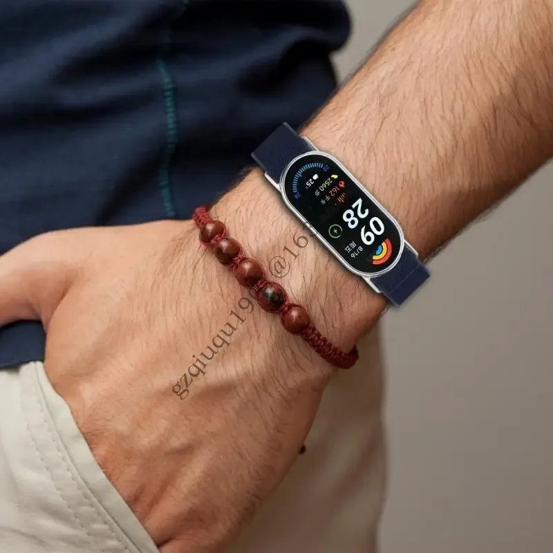 나일론 스트랩 소프트 및 조정 가능한 시계 스트랩 통기성 나일론 교체 밴드 지능형 밴드를위한 편안한 착용 9 H05A