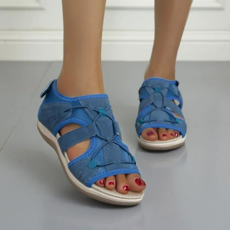 Women Sandals Hollow Out Summer Comfortable Sport Sandals Open Toe Non-Slip Cut Out Soft Female Sandalias De Mujer Plus Size 44