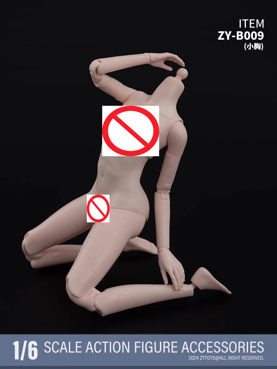 ZYTOYS ZY-B008 ZY-B009 1/6 مقياس أنثى الآسيوية شاحب الجلد سوبر مرنة الجسم نموذج صغير الأوسط الثدي 12 "عمل الشكل لعبة