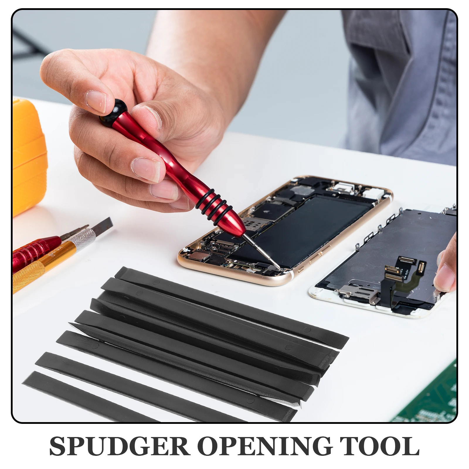 

10pcs Disassembling Tool Plastic Flat Spudger Pry Bar Double Ended Non Kit for Mobile Phones Laptops