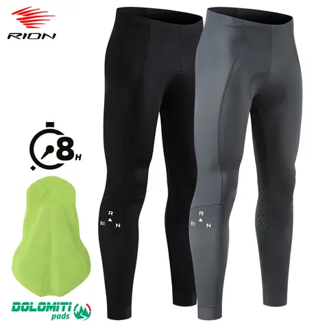RION Men's Cycling Pants Mountain Bike Tights Elastic Bicycle Trousers Male Long Distance Italian Dolomiti Pad 8H Autumn Spring