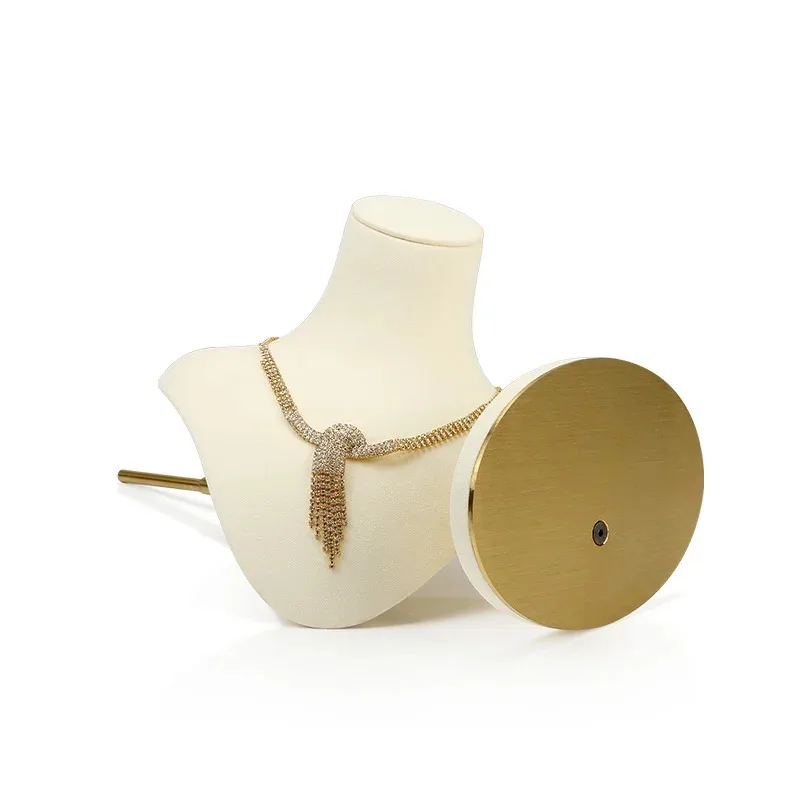 

Mannequin Bust Necklace Display Stand Portrait Model Neck Pendant Jewellery Storage Rack Holder Window Showcase Props