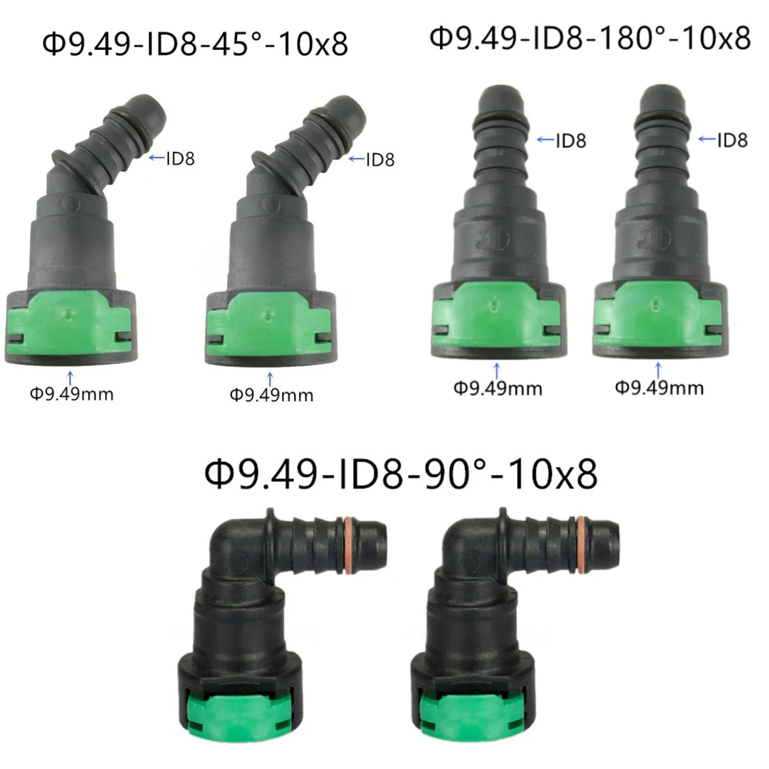 

Car Fuel Line Quick Connector Rubber Hose Joint Coupler ID8 7.89/9.49/9.89/11.8 Release Gas Oil Pipe Connect Accessories