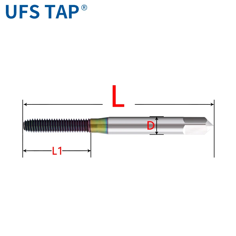 

UFS TAP HSSE-M42 Стандартный рулонный метчик JIS UNF 0-80 1-72 2-64 5-44 8-36 10-32 12-32 1/4 5/16 3/8 Метчики для машинной резьбы
