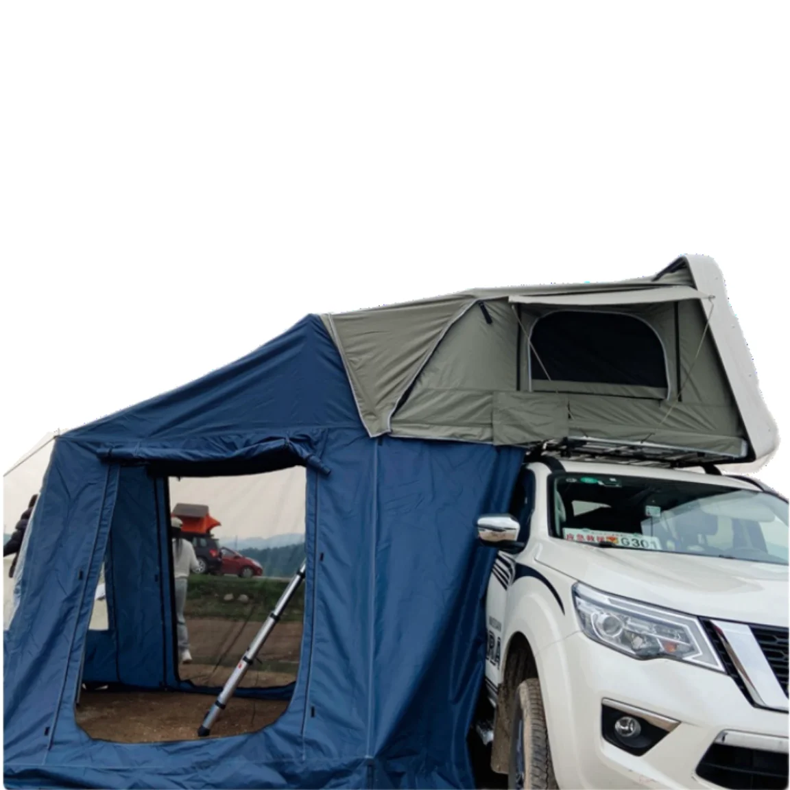 

SUV Outdoor Camping Large Space ABS Folding Rooftop Tent Hard Shell Side Opening Roof Top Tent for Cars