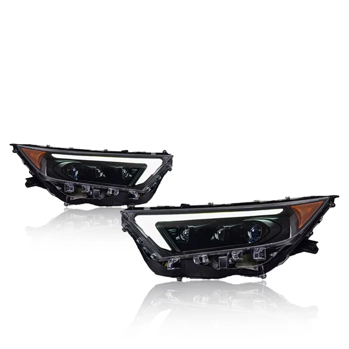 New LED Headlight Upgrade Modified Full Head Lamp For Toyota RAV4 2019-2022 Turn Signals Daytime Running  Lights