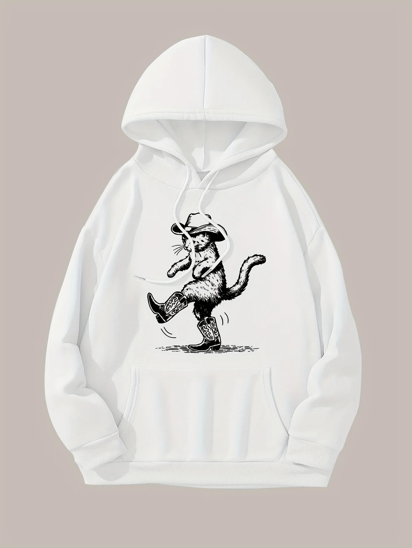 

Cowboy Boots Graphic Printing Autumn and Winter Pure Cotton Men's and Women's Hoodies Casual Outdoor Street Sports Loose