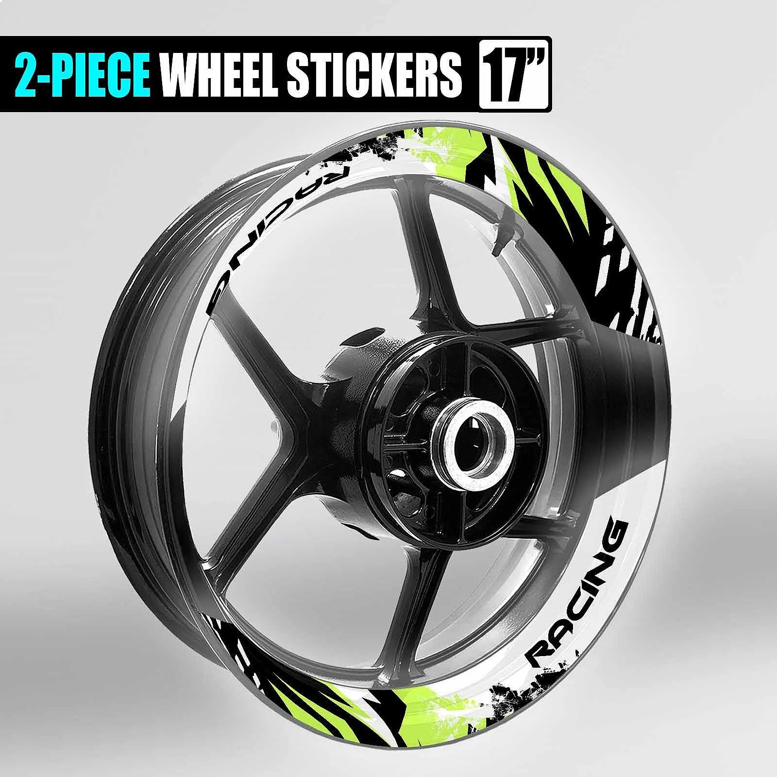 S05W Light Green 2-Piece Rim Decals Wheel Stickers For GSX1300R Hayabusa 2008-2026