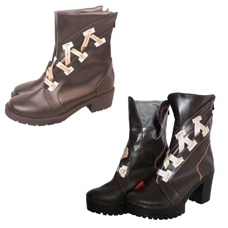 Arknights Shu Cosplay Shoes Boots Game Anime Halloween Carnival Fiesta