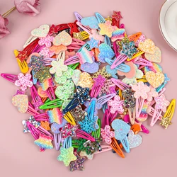 10/20/30pcs Colorful Baby Girls Hair Clips Grils Cute Star Hairpin Heart Barrettes Flower Hair Clip Mix Styles Hair Accessories