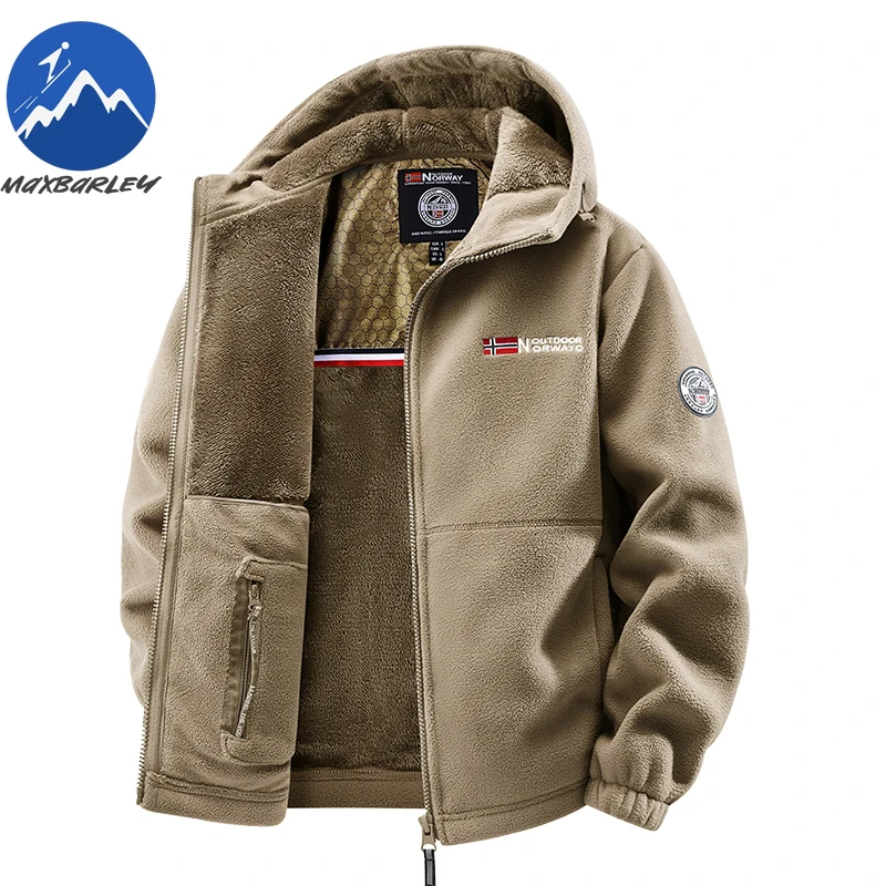 Maxbarley الشتاء الرجال رياضية 2025 جودة عالية سميكة جاكيت من الصوف + السراويل 2 قطعة مجموعة عادية تزلج الجري ملابس رياضية الثلوج مجموعة