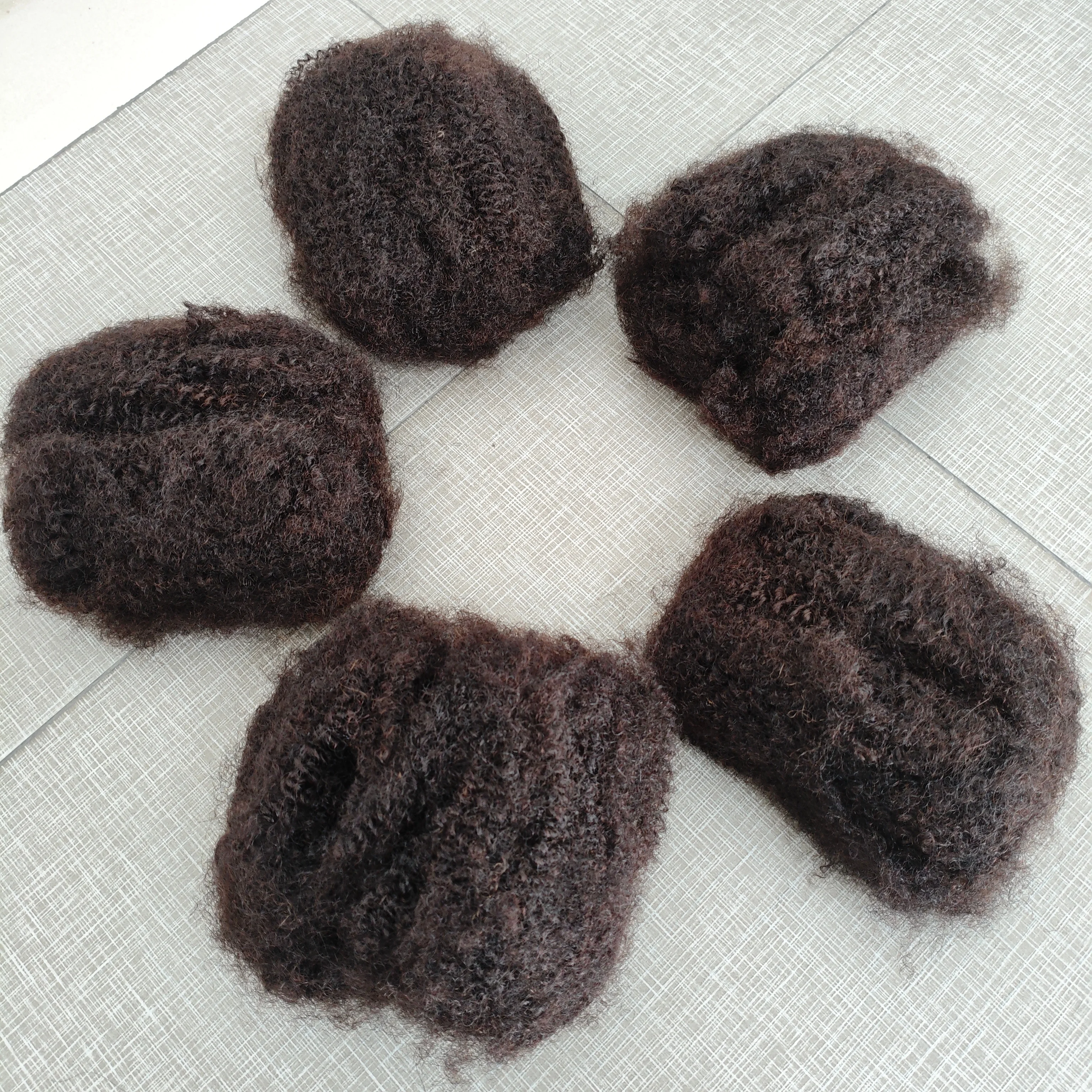 인모 헤어피스 아프로 킨키 벌크 4C 브라질리언 인모 또는 드레드락스 익스텐션 브레이딩 미니 트위스트 마이크로락스 수리용 브레이드