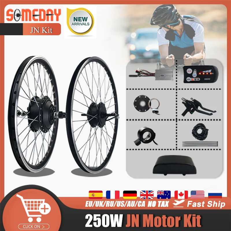 

SOMEDAY Electric Bicycle Motor Kit 36V48V 250W Brushless Gear Front And Rear Hub Motor Wheel 16-29inch700C Ebike Conversion Kit