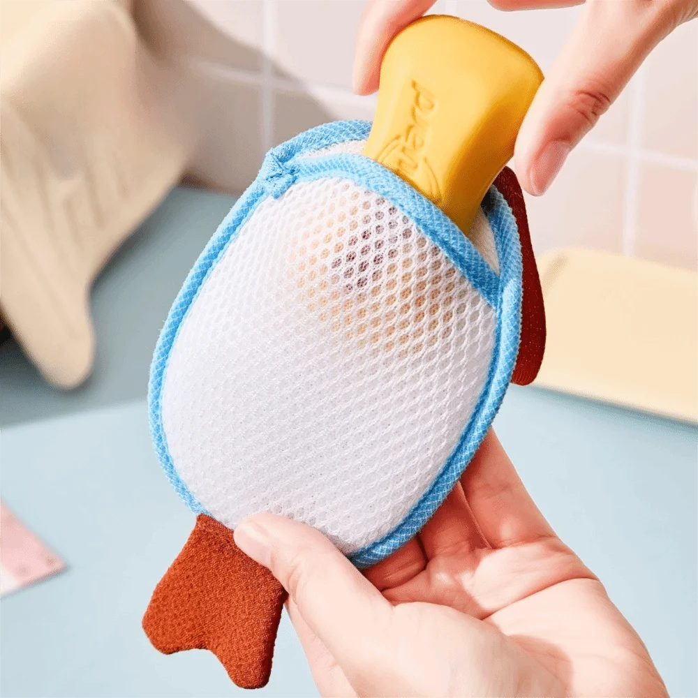 Quick Lather Mesh Soap Foaming Net Dense Bubbles Exfoliating Soap Foaming Net Bag Foaming Mesh Bath Mesh Sponge