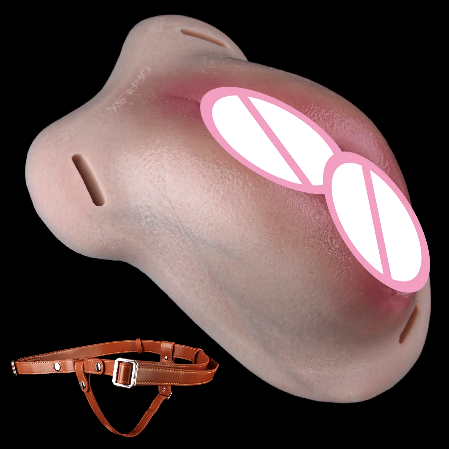 FAAK Male Hiding gaff Panties Male to Female Sex Toy Pads Strapon Insertable  Silicone Fake Vagina Clitoris Pads For Transgende view 4