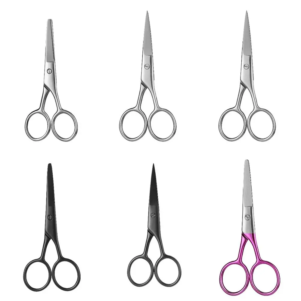 Pinza per cuticole per unghie Forbici per peli del naso in acciaio inossidabile Forbici per trucco Tagliacapelli per sopracciglia Forbici per cuticole per unghie Trimmer per sopracciglia